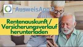 Rentenversicherung - Rentenauskunft / Lückenauskunft mit der AusweisApp herunterladen - 2021