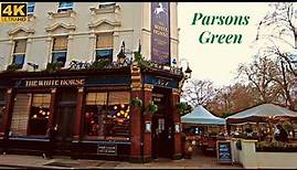 [4K] London Walk - 🍾 Desirable Parsons Green in Fulham