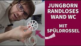 🚽 Jungborn Spülrandloses WC mit Geberit Spüldrossel selbst montieren an Duofix Vorwandelement
