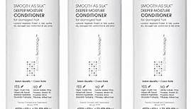 GIOVANNI Smooth As Silk Deeper Moisture Conditioner - Calms Frizz, Adds Moisture, Detangles, Wash & Go, Co Wash, Infused with Natural Botanical Ingredients, Color Safe, Sulfate Free - 8.5 oz (3 Pack)