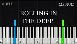 Adele - Rolling in the Deep | MEDIUM Piano Tutorial