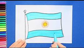 How to draw the National Flag of Argentina