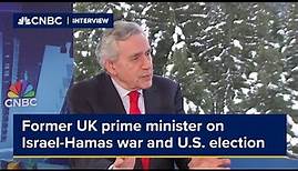 Gordon Brown on Israel-Hamas war and why he's worried about the 'threat' of another Trump presidency