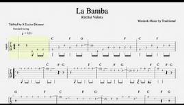 La Bamba - Ritchie Valens - Easy Guitar Tab - Playthrough (With Chords)