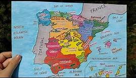 Map of Spain (original print)