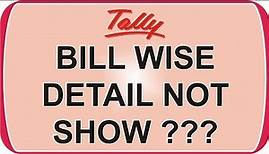 How to show Bill wise Details in Sales invoice in Tally ERP 9 | nict computer