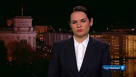Belarussische Oppositionsführerin Tichanowskaja im tagesthemen-Interview