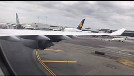 Landing in New York (JFK) Lufthansa A340-600 from Munich