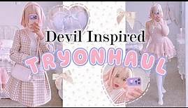 Kawaii Fashion Clothing Haul & Try-on | cute and aesthetic | Devilinspired Review