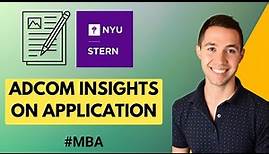 NYU Stern MBA Application Adcom Insights - What NYU Stern AdComs Really Look For