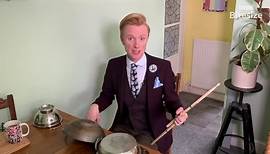 Drumming lesson with Owain Wyn Evans