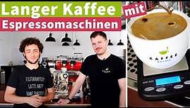 Langer Kaffee mit der Espressomaschine - Café crème oder Americano statt Lungo