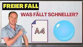 Freier Fall Physik verstehen