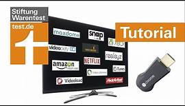 Tutorial: Online-Video auf dem Fernseher nutzen (Test Onlinevideotheken & Google Chromecast)