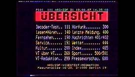 ARD 18.08.1987 Videotext für alle + Testbild SR1 SAAR