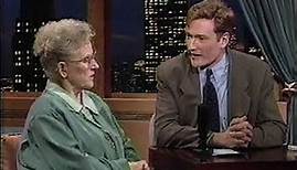 Ann B. Davis with Conan O'Brien 1994