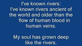 The Negro Speaks of Rivers, by Langston Hughes