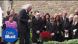 Barry Gibb attends his brother Robin's funeral back in 2012 - Daily Mail