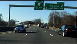 Connecticut Turnpike (Interstate 95 Exits 38 to 27) southbound