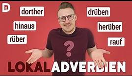 Adverbien DRÜBEN, RÜBER, HINÜBER, HERÜBER usw. | Deutsch lernen B1 B2 C1 Wortschatz & Grammatik