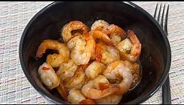 Wie man Shrimps in 5 Minuten köstlich macht. Knoblauch Garnelen Rezept.