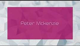 Peter Mckenzie - appearance