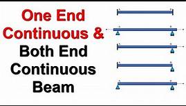 What are One End Continuous Beam and Both End Continuous Beam