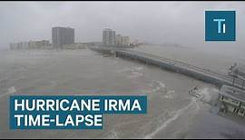 This time-lapse shows Hurricane Irma slamming Miami Beach
