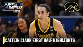 CAITLIN CLARK FIRST HALF HIGHLIGHTS 🔥 MORE CHAMPIONSHIP HISTORY 👏 | ESPN College Basketball