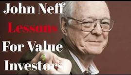 John Neff Lessons To Value Investors