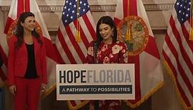 First Lady Casey DeSantis Holds a Press Conference in Sarasota