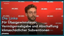 Pressekonferenz Die Linke nach der Vorstandssitzung mit Bundesgeschäftsführer Tobias Bank