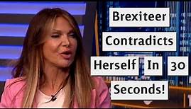 Brexiteer Lizzy Cundy Contradicts Herself On Brexit In Half A Minute!
