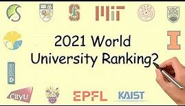 Top 100 University in the World - QS World University Ranking 2021