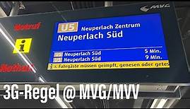 3G-Regel im öffentlichen Nahverkehr München, ab 24.11.2021 (MVV/MVG)