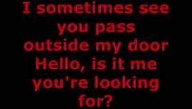 LIONEL RICHIE - HELLO LYRICS