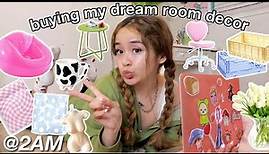 online shop with me for my DREAM ROOM! *room decor unboxing haul*