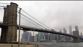 Walking Across The Brooklyn Bridge In New York City