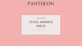 Titus Annius Milo Biography - Ancient Roman political agitator (d. 48 BCE)