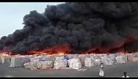 Osman Digna seaport ( Sudan ) on fire