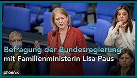 Bundestag: Regierungsbefragung mit Bundesfamilienministerin Lisa Paus