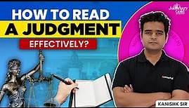 How to Read a Judgement? - Tips and Tricks | Judgement Writing for Judicial Services Exam