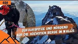 Dufourspitze (4634m) und Nordend (4609m) - die höchsten Berge der Schweiz