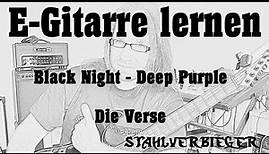 E-Gitarre lernen - Black Night von Deep Purple - Die Verse