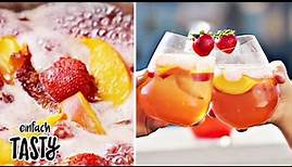 Erdbeer-Pfirsich Sangria einfach selber machen | Einfach Tasty