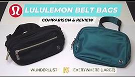 Lululemon Wunderlust Belt Bag vs Everywhere Belt Bag Large - NEW Colors Comparison & Review (Faves)