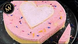 schnelle Philadelphia Himbeer "no bake" Torte zum Valentinstag