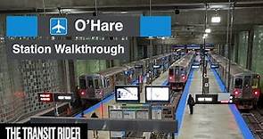 (Walkthrough) Chicago Subway O'Hare Airport Blue Line Station + Airport Area
