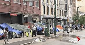 New tent city appears along Hastings in Vancouver