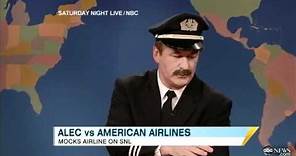 Alec Baldwin Mocks American Airline Incident on 'Saturday Night Live'